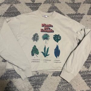 Target Plant Croptop Sweatshirt